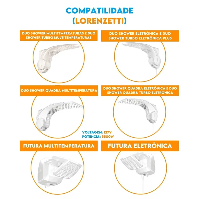Resistência Pratimix 127v 5500w Tipo L Duo Shower - 581025 (2)