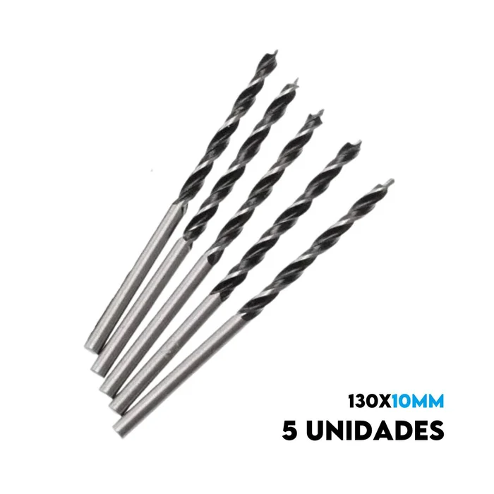 5 Brocas de 3 Pontas Irwin Para Madeira 130x10mm IW1858 4611105 - 4611105