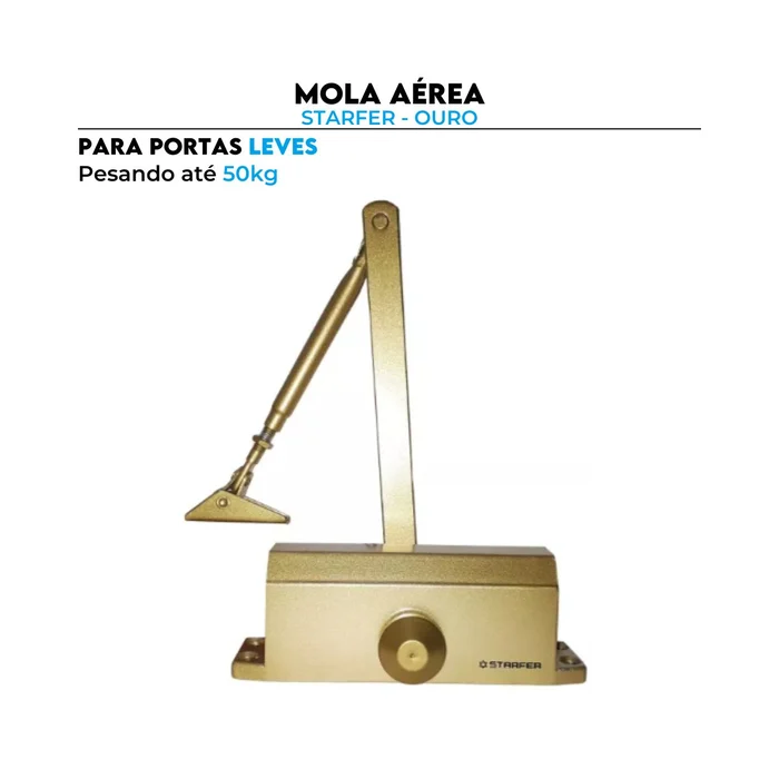 Mola Aérea Ouro Starfer Fechamento Porta Leve até 50Kg - 360809