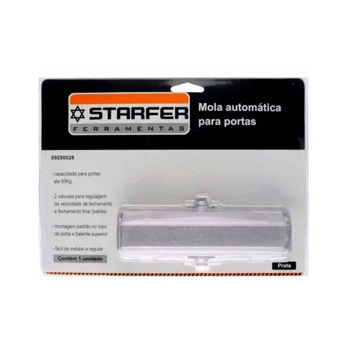Mola Aérea Prata Starfer Fechamento Porta Leve até 50Kg - 361609 (2)