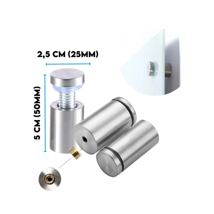 Prolongador Aço Inox 2,5 x 5 cm Escovado Com Rosca - 19120212550