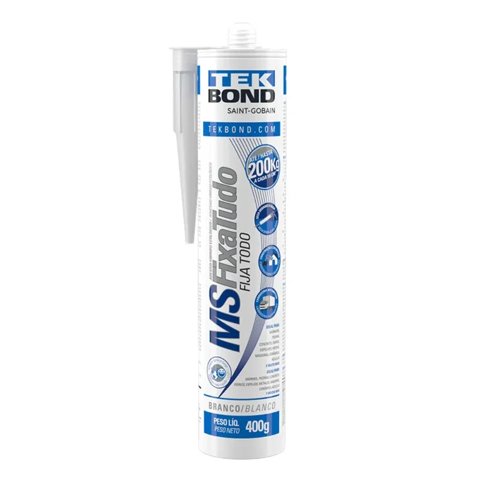 Adesivo MS Hibrido Polímero Branco 400g TekBond Profissional - 1001400