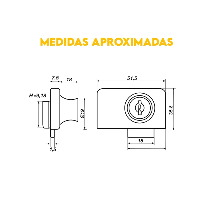 Indicado para junção de botão duplo em vitrines (4)