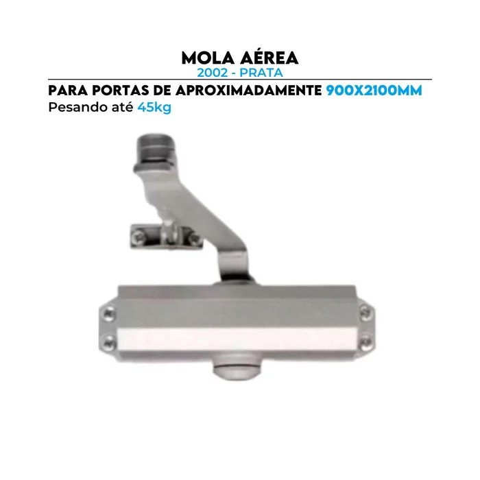 Mola Aérea 2002 Prata Gold Fechamento Porta até 90 cm 45kg - 360406000