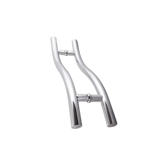 Puxador Inox 304 Duplo 45X30cm Tipo S Redondo Polido Tubo 32 - 3213024530