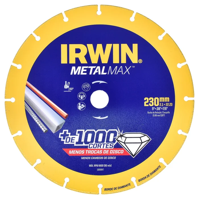Disco De Corte Diamantado 230mm 9 Pol. Metalmax 8847- Irwin (zoom)