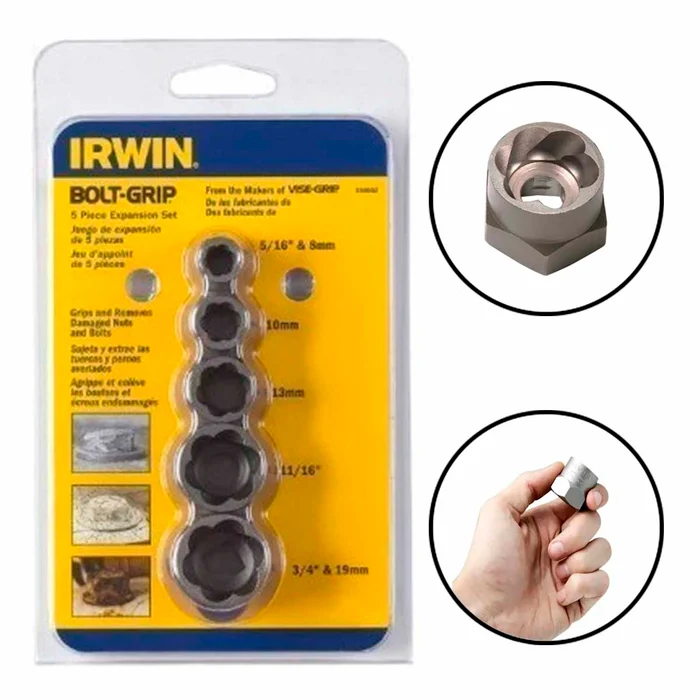 Extrator de Parafuso Porca Conjunto 5 Peças Irwin Bolt-Grip (zoom)
