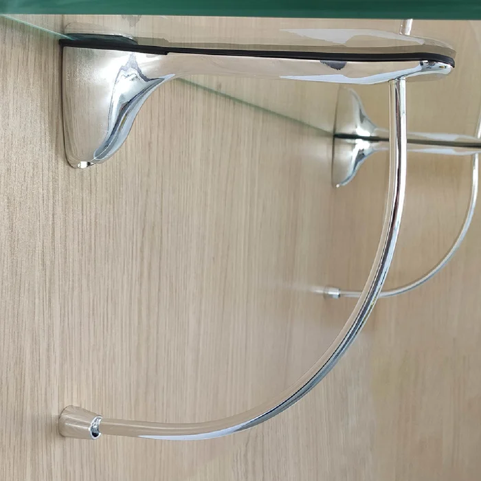 Suporte Pelicano Master Branco Para Prateleira Vidro Madeira (zoom)