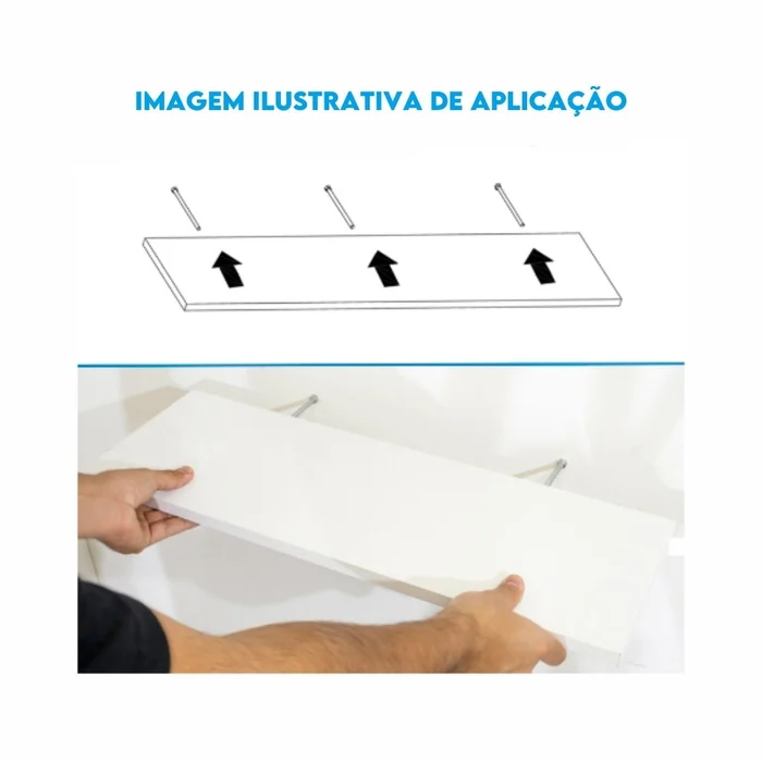 Prateleira de Madeira Freixo 60x30 com Suporte Invisível (zoom)