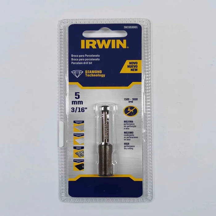 Broca Para Porcelanato Diamantada 5mm Irwin Profissional Ads (zoom)