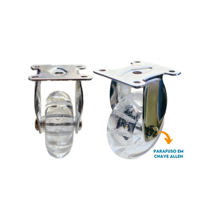 RODIZIO GEL 50MM FIXO TRANSPARENTE (zoom)