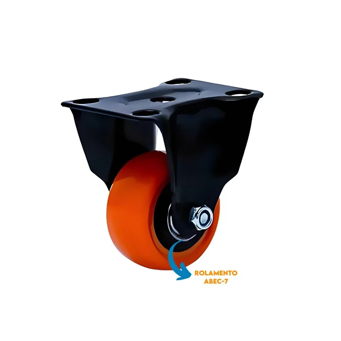 RODIZIO 50MM FIXO PVC - COR: LARANJA (zoom)