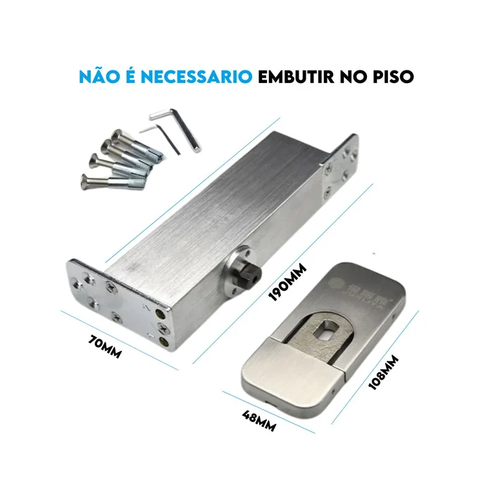 CONJUNTO DE MOLA INTEGRADA, CONTENDO MOLA HIDRAULICA DE PISO E ARTICULACAO SUPERIOR, PARA FECHO AUTOMATICO DE P (zoom)