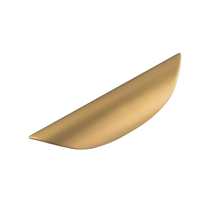 Puxador Armario Concha Aberta 64mm 104mm Dourado Fosco (zoom)