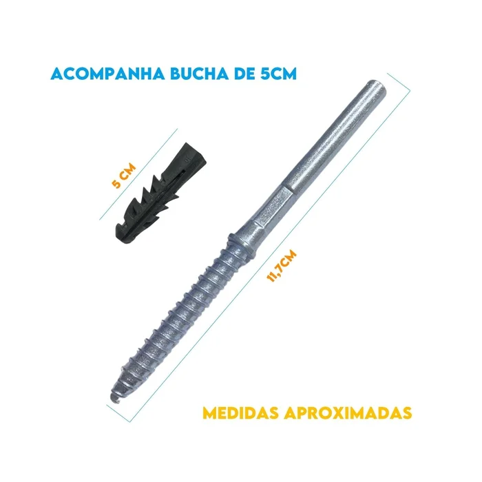 Suporte Prateleira  Suporte Invisivel Zincado de Embutir 11cm (zoom)