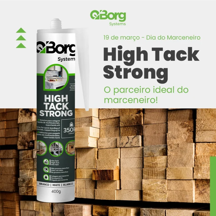 Quimicos em geral  Adesivo Pu High Tack Strong Branco Q-Borg (zoom)