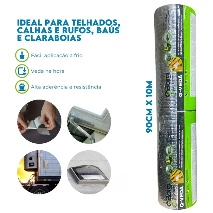 Manta para Telhados Manta Auto Adesiva para Vedação 90cmX10m (zoom)
