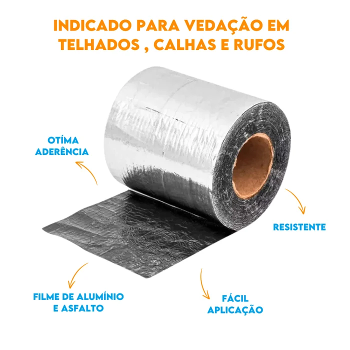 Fita Adesiva Impermeável 15cmX10m Para Telhado Calha 4502000 (1)