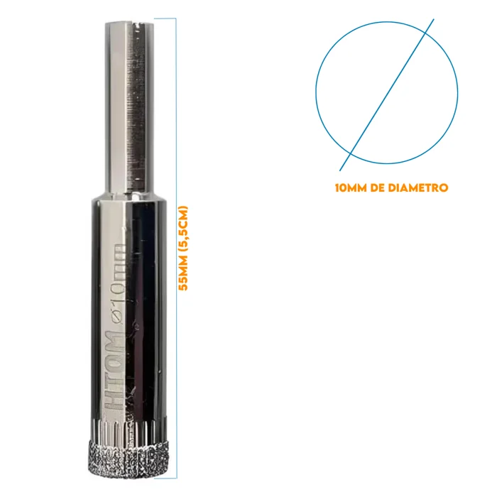SERRA COPO DIAMANTADA P/ PORCELANATO, CERAMICA E VIDRO HTOM 10 MM () 4608110 (zoom)