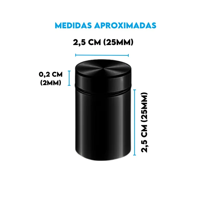 Vidros Prolongador Aço Inox 2,5X52,5cm Preto (zoom)