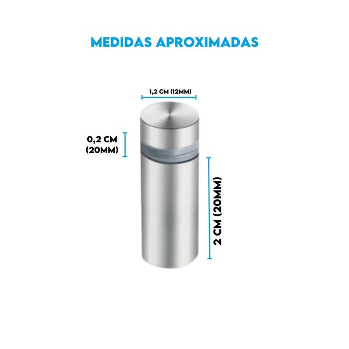 Vidros Prolongador Aço Inox 1,2 X 2cm Escovado  1912021220 (zoom)