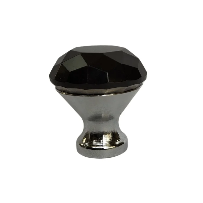 Puxador Cristal Shine 30mm Preto (zoom)