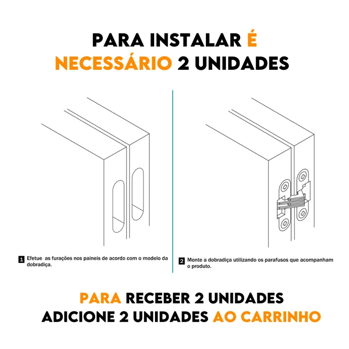 Dobradica Invisivel 45 X13mm para Moveis com Parafusos Mixso 5100045 (3)