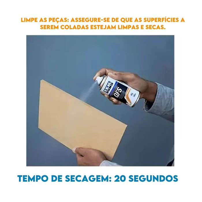 Pode ser utilizado em qualquer tipo de adesivo instantâneo.