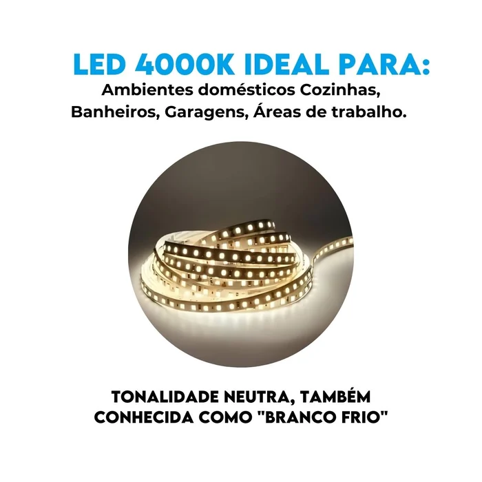 Fita Led Soft - 120 LED - 12v - 3528 - 10wm - 3000k  - 6412012301