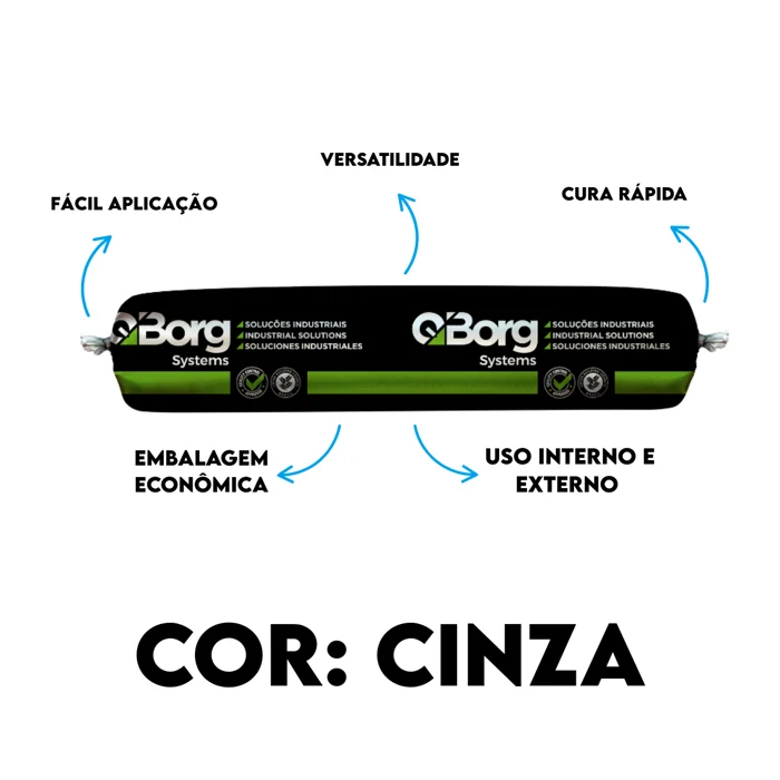 PU FLEX CINZA SACHE 800g Q-BORG - 1040522600 (3)
