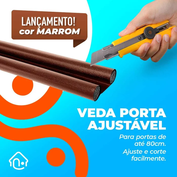 Veda Porta Rolinho Marrom Adesivo Praticasa (zoom)