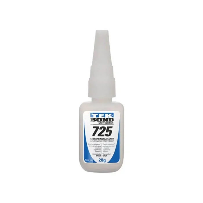 quimicos em geral Adesivo Instantaneo 725 20G Super Cola com Bico Antientupimento (zoom)