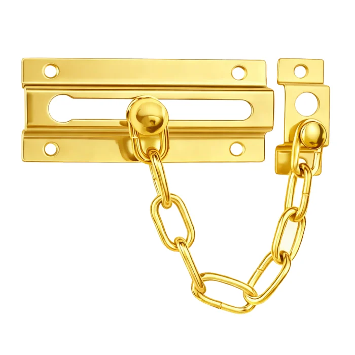 TRANCA PARA PORTA PEGA LADRAO DOURADO - 150885