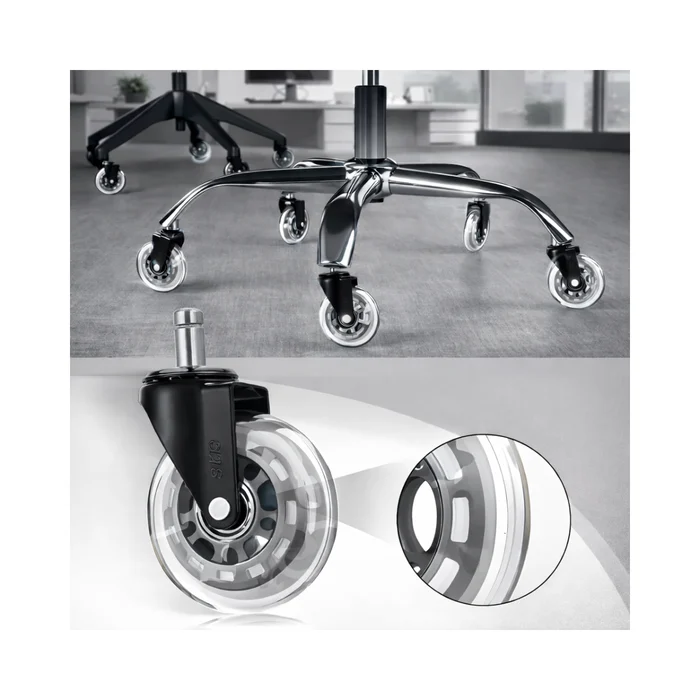 Rodizio Cadeira Escritorio 75Mm Pu Transparente 41103650 (zoom)