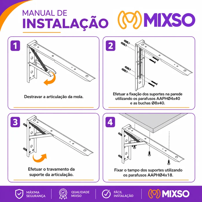 Mao Francesa Retratil Dobravel 50Cm Preto - 2803010150