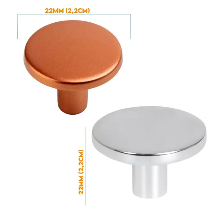 Puxador Ponto 22mm Cobre 5015022