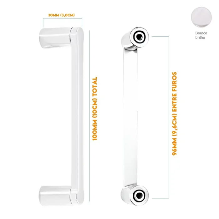 Puxador Armario Alça Reto 96mm Branco Brilhante 50501296 (1)