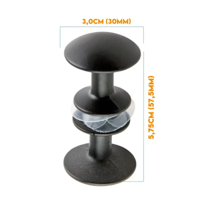 Puxador Box Redondo Grande Preto Fosco 35203103