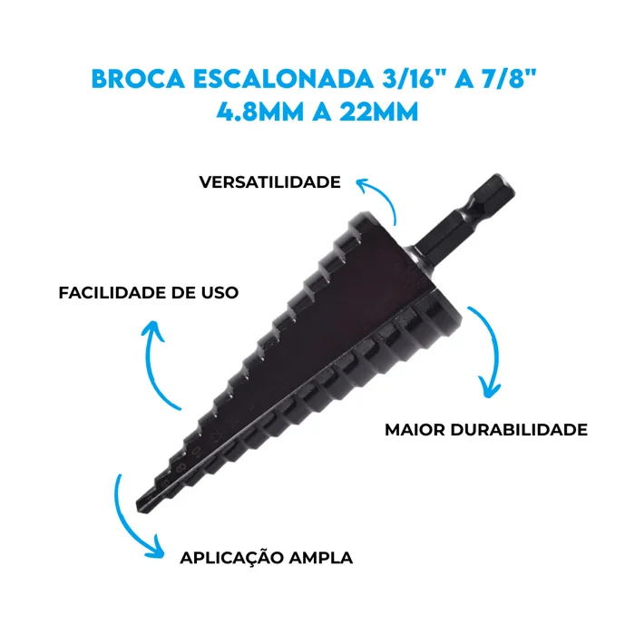 Broca Escalonada 316 a 78 4.8mm a 22mm 30908VB8 Vb8 Lenox - 460931678 (1)