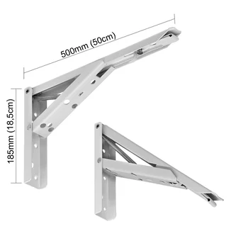Mão Francesa Dobrável Para Mesa Suporte Articulado 50cm (zoom)