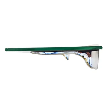Suporte Para Prateleira Pelicano Vidro Madeira Cromado (zoom)