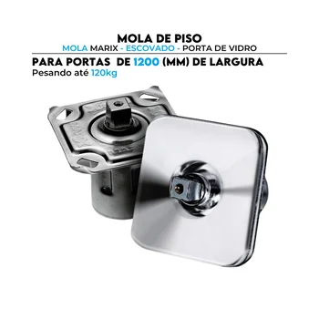 Mola Marix Porta de Vidro Escovado - 361200