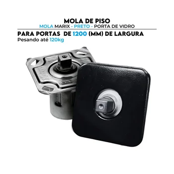 Mola Marix Porta de Vidro Preto - 360300