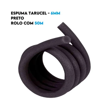 Espuma Tarucel Preto 6MM 50m - 44030206