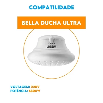 Resistência Lorenzetti 220v 6800w Bella Ducha Ultra 4T 3065E - 581040 - Lorenzetti