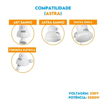 Resistência Pratimix 220v 5500w Tipo L 3 Temperaturas - 581004 - Astra