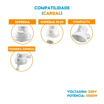 Resistência Pratimix 220v 5500w Tipo L 3 Temperaturas - 581004 - Cardal