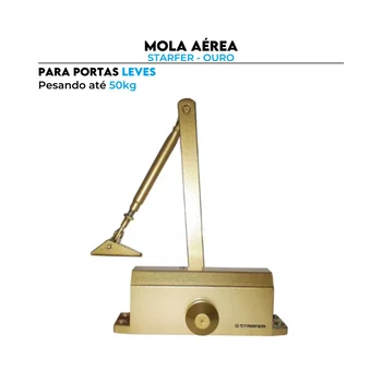 Mola Aérea Ouro Starfer Fechamento Porta Leve até 50Kg - 360809