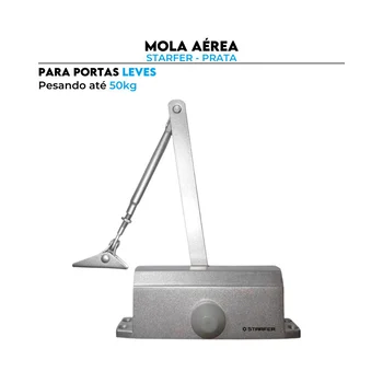 Mola Aérea Prata Starfer Fechamento Porta Leve até 50Kg - 361609