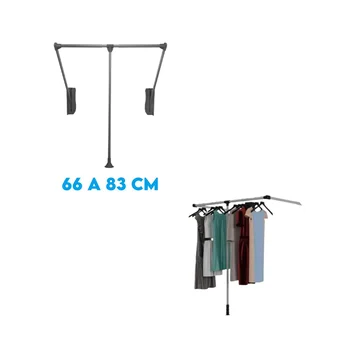 Cabideiro Basculante Articulado Armários e Closet 66 a 83 cm - 40040300